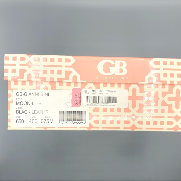 Gianni Bini Black Leather Moon Lite Ankle Boots, 7.5 - Picture 14 of 15